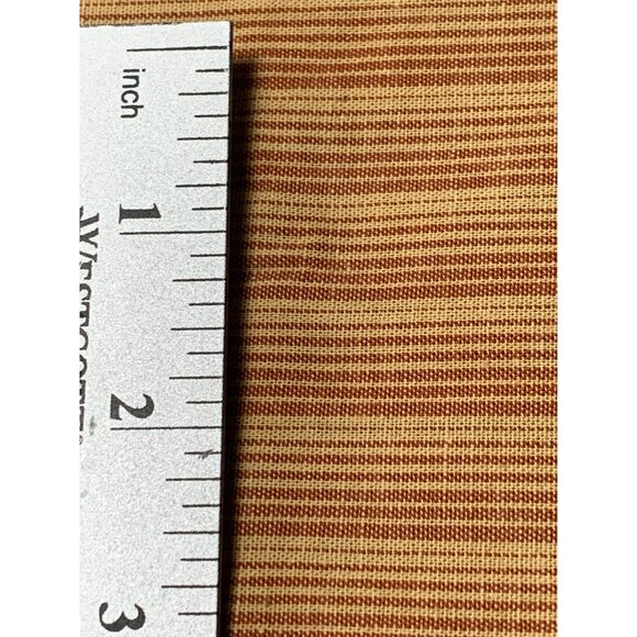 Striped Cotton Blend Fabric 1/2 yard x 52" Orange & Beige For Crafts & Sewing Pr - Picture 2 of 3